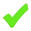 Green tick mark icon